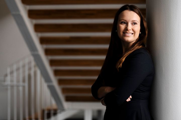 Liikennepoliittinen asiantuntija Emma-Stina Vehmanen Suomen Yrittäjistä. Kuva: Johanna Erjonsalo
