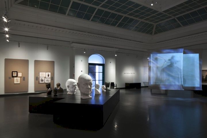 Sibelius och konstens värls, huvudsal. Bild: Finlands Nationalgalleriet, Hannu Pakarinen 2014.
