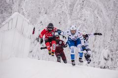 Miesten round of 64 6
Ensimmäisenä Paavo Klintrup (FIN), toisena vasemmalla Kilian Braun (SUI), kolmantena oikealla Tory Merz (USA), takana Andrew Swanson (USA). Jatkoon meni Klintrup ja Braun
Photocredit: Red Bull Content Pool / Victor Engström