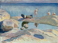 Väinö Blomstedt:
Saaristomaisema,
1910-luku,
UPM-Kymmenen Kulttuurisäätiö.
Kuva: Matias Uusikylä
