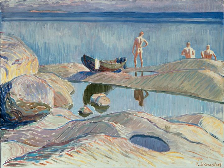 Väinö Blomstedt:
Saaristomaisema,
1910-luku,
UPM-Kymmenen Kulttuurisäätiö.
Kuva: Matias Uusikylä