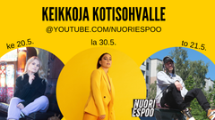Keikkoja kotisohvalle -livestriimeissä nähdään nuorten äänestämiä artisteja.