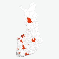 Parhaiten menestyneet kunnat kartalla WSP