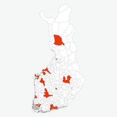 Parhaiten menestyneet kunnat kartalla WSP