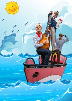 Lastenmusiikkiyhtye Merkkarit & Kai Kuutamo. Kuva: Tomi Palsa.