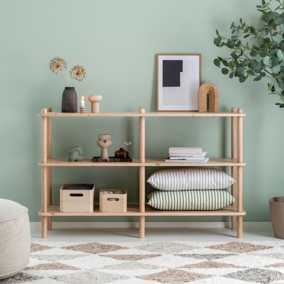 Askel avohylly 138x35x363 cm, hiekka, suoralla päädyllä