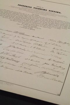 Fredrik Wilhelm Pippingille luovutettu adressi vuodelta 1863. Kuva: Suvi Kingsley c Kansalliskirjasto