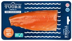 Finnforelin kalaa myydään Saimaan Tuore -tuotemerkillä, joita saa yli tuhannesta ruokakaupasta ympäri Suomen. ASC-merkintä tulee pakkauksiin vuoden 2023 alussa.