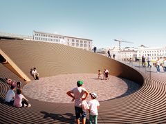 The City of Helsinki will build a pavilion and two new docks on the Lyypekinlaituri pier, located by Helsinki’s Old Market Hall. The pier will be the departure point for the ferry traffic to Helsinki Biennial and Vallisaari Island. Photo: Verstas Arkkitehdit Oy.
