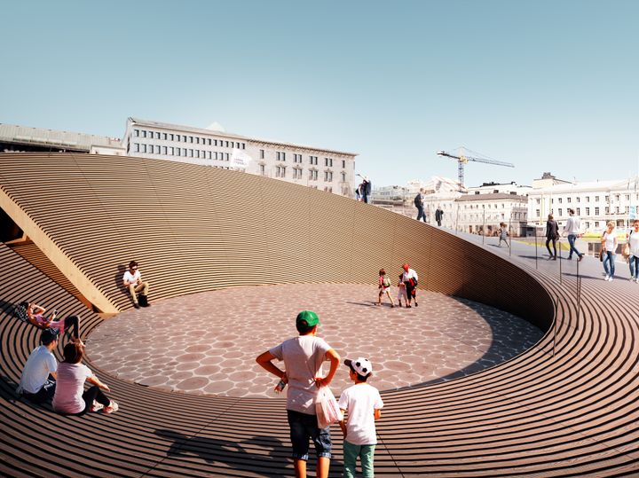 The City of Helsinki will build a pavilion and two new docks on the Lyypekinlaituri pier, located by Helsinki’s Old Market Hall. The pier will be the departure point for the ferry traffic to Helsinki Biennial and Vallisaari Island. Photo: Verstas Arkkitehdit Oy.
