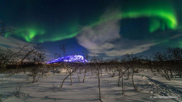 Kuva: Jari Rantapelkonen, Suomi100 valaistus Saanatunturilla