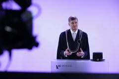 Rehtori Ilkka Niemelä puhui Aalto-yliopiston lukuvuoden avajaisissa. Kuva: Aalto-yliopisto / Mikko Raskinen.