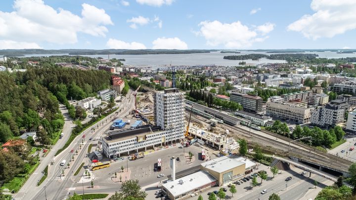 Laptin rakentama Kuopion Portin A-vaihe on harjakorkeudessa.