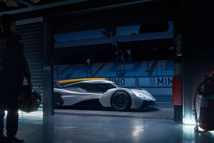 777 Hypercar Prototype ready to speed along on the historic F1 racetrack in Monza (Milan); 777 Hypercar will be produced in just 7 units for track use only, available from 2025/777 Hypercar