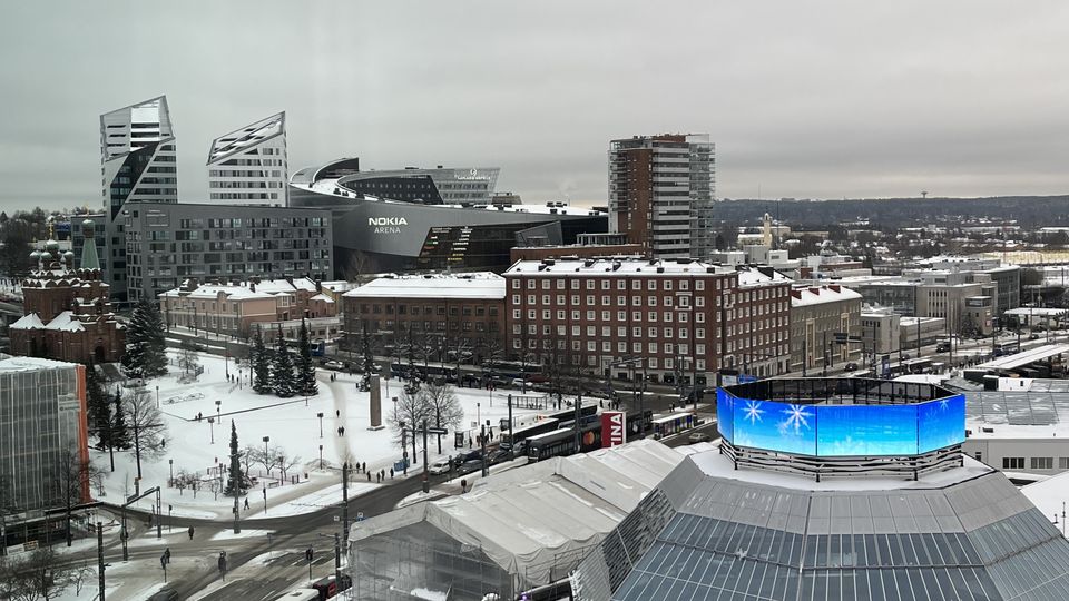 Tampereen areena ja keskusta