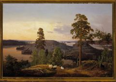 Ferdinand von Wright: Näköala Haminalahdelta (1853). Ateneumin taidemuseo. Kuva: Kansallisgalleria/Jukka Romu.