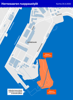 Kartta ruoppausalueesta png-tiedostona. Kuva: Kalle Järvenpää / Helsingin kaupunki