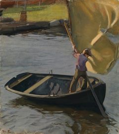 Magnus Enckell: Poika ja purje (1902). Kansallisgalleria / Ateneumin taidemuseo, kokoelma Keirkner. Kuva: Kansallisgalleria / Hannu Pakarinen.