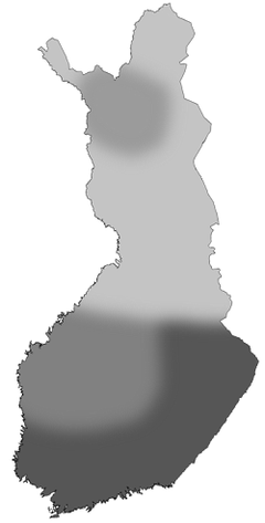 I Norra Finlands ljusgråa områden är sorkbestånden knappa. I Mellersta Lapplands mörkgråare områden påträffas ännu ställvis sork. I Östra och Södra Finland är sorkbestånden rikliga. I Västra och Mellersta Finland är mängden sorkar måttlig och bestånden växer 2017.