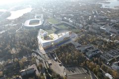 Havainnekuva Helsinki Garden -hankkeesta. Kuva: Arkkitehtuuritoimisto B & M Oy