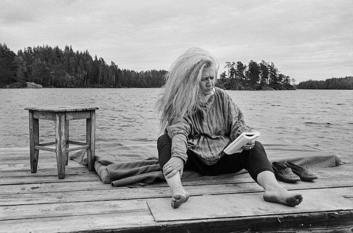 Outi Heiskanen i Syysjärvi år 1988. Foto: Sakari Viika.