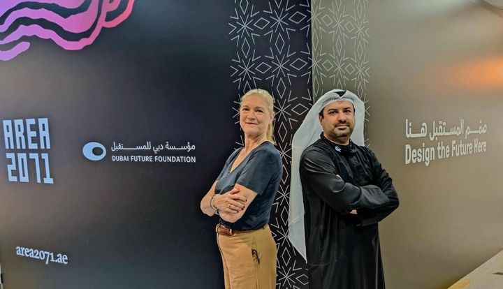 Helsinki Blockchain Center and Dubai Blockchain Center sign a Collaboration Agreement. Dubai Blockchain Center’s CEO Dr. Marwan Alzarouni and Jamile Hamideh
Chairman of the Board, Blockchain Forum Finland. Photo: Blockchain Forum Finland.