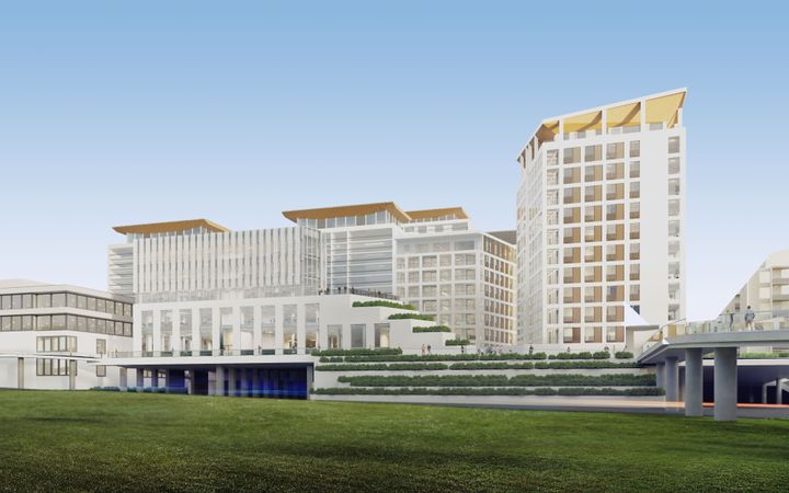 Illustration of the building complex planned on the Merituulentie plot. Image: YIT Finland Ltd.