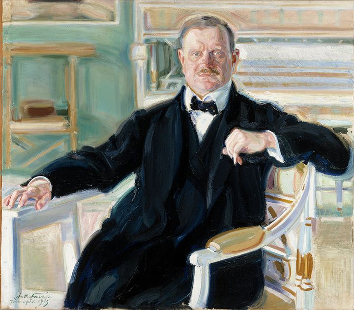 Antti Favén: Jean Sibeliuksen muotokuva (1913). Kansallisgalleria/Ateneumin taidemuseo, Keirknerin kokoelma. Kuva: Kansallisgalleria/Hannu Aaltonen.