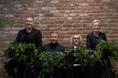 From left: CEO Jesse Maula (Avidly), Managing Director Teppo Heikkinen (Superson), Creative Director Jufo Peltomaa (Avidly),  Head of Client Services Kirsi Kettunen, Superson