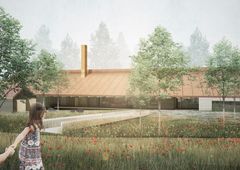 Arkkitehtiopiskelijoiden visioita Glimsin kävijäkeskuksesta. Kuva: Kathleen Diémé