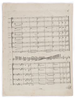 Sivu viulukonserton partituurin oikovedoksesta Richard Straussin lyijykynämerkinnöin