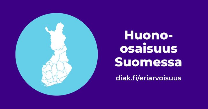 Huono-osaisuus Suomessa -karttasivusto tuottaa vertailutietoa alueiden hyvinvointitilanteesta.