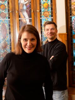Tiina Kristoffersson ja Vesa-Matti Toivonen, Kansallismuseossa, kuvaaja: Toivo Heinimäki