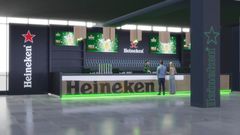 Heineken-baari avataan yhteistyössä Hartwallin kanssa. Havainnekuva: Hartwall