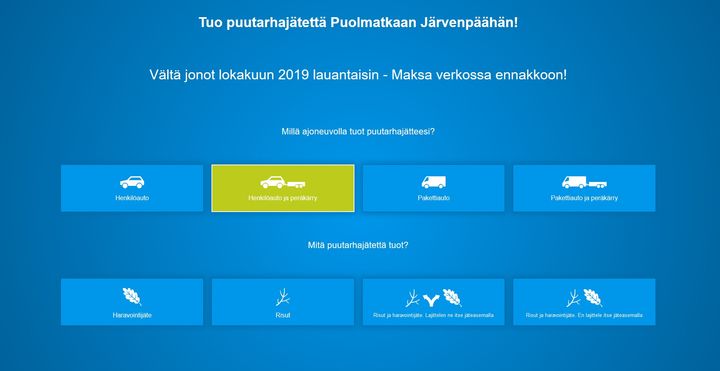 Kiertokapulan verkkoasioinnin käyttöliittymä on erittäin helppokäyttöinen.