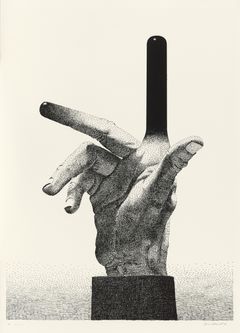 Kimmo Kaivanto: Etusormi, 1969, serigrafia, 88 ✕ 63 cm, Sara Hildénin Säätiön kokoelma. Kuva: Sara Hildénin taidemuseo / Jussi Koivunen