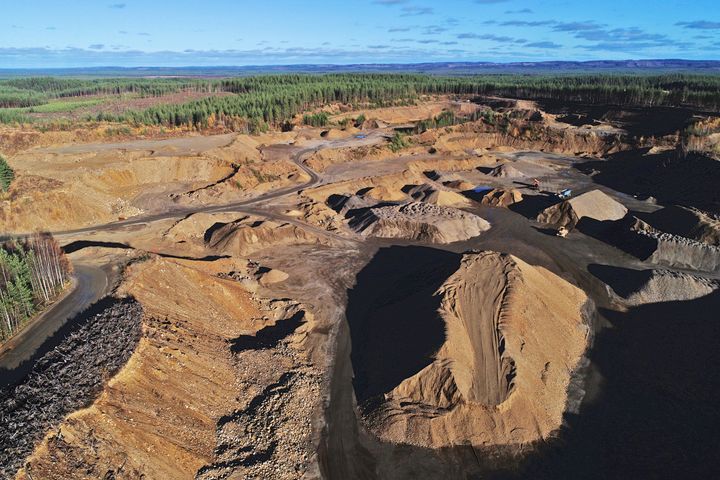 Kerolankankaan maa-aineksen ottoalue 23.10.2019. Kuva: Hanna Keski-Karhu / Pohjois-Karjalan ELY-keskus.