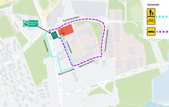 Reitit Kierrätyskeskukseen poikkeusliikennejärjestelyjen aikana.