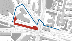 Pyöräreittiä ei ole urakan aikana turvallista toteuttaa työalueen poikki, joten väliaikainen kevyen liikenteen väylä reititetään Hämeentien ja Mäkelänkadun yli.