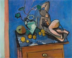 Henri Matisse: Asetelma / Sculpture et vase de lierre, 1916–1917, öljy kankaalle, 73 x 92 cm. Kuva: Mikko Lehtimäki
