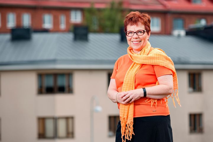 SDP:n kansanedustaja, tehyläinen Merja Mäkisalo-Ropponen. (Kuva: Jukka-Pekka Flander)