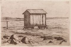 Hugo Simberg: Bathing Cabin (undated). Finnish National Gallery / Ateneum Art Museum. Photo: Finnish National Gallery / Jenni Nurminen.