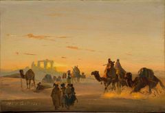 Kuva: Ippolito Caffi (1809–1866): Egypti: Lähellä Kafr-Zayatia. 1843. Fondazione Musei Civici di Venezia. Galleria Internazionale d’Arte Moderna di Ca’ Pesaro. 2017 © Photo Archive - Fondazione Musei Civici di Venezia