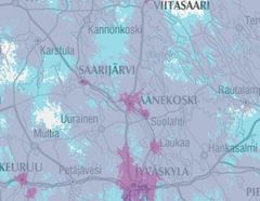 4G-peitto Keski-Suomessa