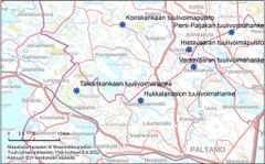 Takiankankaan-Hukkalansalon tuulivoimahanke sijaitsee Paltamon ja Puolangan kuntien alueella.