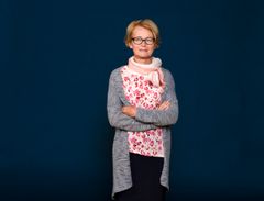 Terhi Laine toimii johtajana Diakonissalaitoksen Vamos-palveluissa. Kuva: Teemu Ullgren.