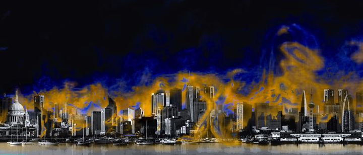 Kuvituskuva suurkaupungin yllä leijuvasta saastepilvestä. Kuva: Helen Cawley