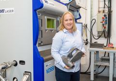 Sanna Teiskonen, HT Laser's business director for 3D metal prints and a member of the management team with the component.