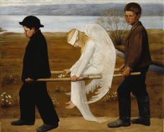 Hugo Simbergin Haavoittunut enkeli (1903) on yksi maamme rakastetuimmista taideteoksista.