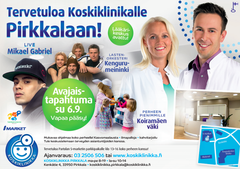 Koskiklinikka Pirkkalan avajaisissa esiintyy 6.9. huippusuosittu Mikael Gabriel.